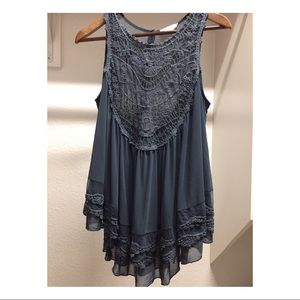 Altar’d State Blue Lace Blouse